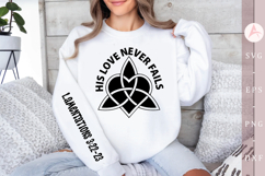 His Love Never Fails Sleeve SVG, Faith Sleeve SVG Product Image 1