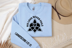 His Love Never Fails Sleeve SVG, Faith Sleeve SVG Product Image 2