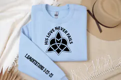 His Love Never Fails Sleeve SVG, Faith Sleeve SVG Product Image 2