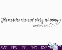 His Mercies Are New Christian Farmhouse Home Sign Svg Product Image 2