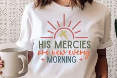 His Mercies Are New SVG, Christian SVG Design, Faith SVG Product Image 3