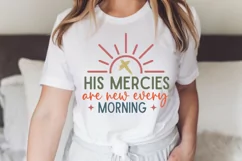 His Mercies Are New SVG, Christian SVG Design, Faith SVG Product Image 2