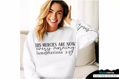 His Mercies Are New Sleeve SVG, Inspirational SVG Design Product Image 2