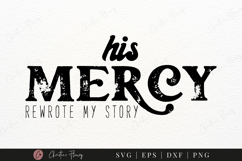 His Mercy SVG PNG | Boho Christian PNG Product Image 5