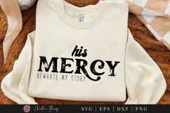 His Mercy SVG PNG | Boho Christian PNG Product Image 6