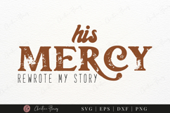His Mercy SVG PNG | Boho Christian PNG Product Image 8