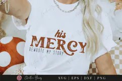 His Mercy SVG PNG | Boho Christian PNG Product Image 4