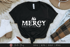 His Mercy SVG PNG | Boho Christian PNG Product Image 7