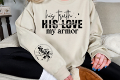 His truth my shield His love my armor Sleeve SVG Design Product Image 2