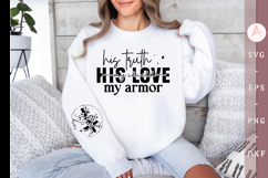 His truth my shield His love my armor Sleeve SVG Design Product Image 1