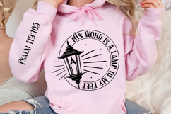 His Word Is A Lamp To My Feet Sleeve SVG Design Product Image 3