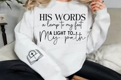 His Words A Lamp To My Sleeve SVG, Christian SVG Design Product Image 2