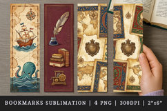 Historical bookmarks printable sublimation bookmark design Product Image 1