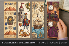 Historical bookmarks printable sublimation bookmark design Product Image 1