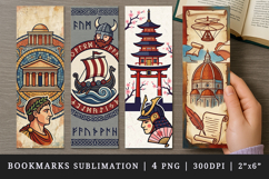 Historical bookmarks printable sublimation bookmark design Product Image 1