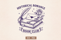 Historical Romance Book Club SVG - Funny Regency Reader PNG Product Image 1