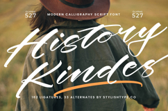 History Kindes - Modern Calligraphy Script Font Product Image 1