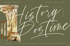 History Postime Modern Script Font Product Image 1