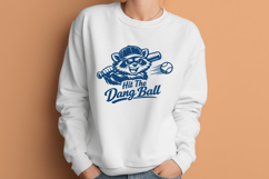 Hit The Dang Ball SVG - Funny Baseball Raccoon Sarcastic PNG Product Image 2
