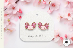 Cute Axolotl Laser Stud Earrings | Animal Laser SVG File Product Image 2