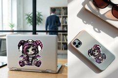 Halloween Joker. Halloween Stickers design PNG Product Image 2
