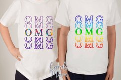 OMG, 7 colour designs, PNG, Stack, T-shirt, mug, sublimati Product Image 2