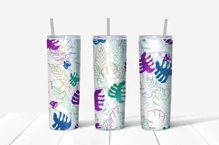 Palm leaves tumbler ,20 oz skinny tumbler sublimation Product Image 2