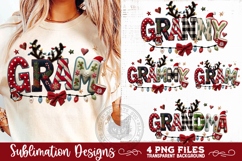 Rustic Christmas Names GRANNY, GRAMMY, GRAM &amp; GRANDMA PNGs Product Image 5