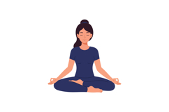 Woman practicing meditation in a serene pose wearing comfort Product Image 1