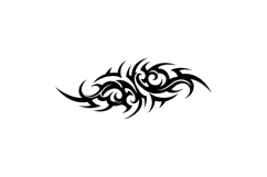 Intricate tribal design featuring flowing curves and sharp p Product Image 1