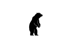 Standing black bear in a minimalistic design style showcasin Product Image 1