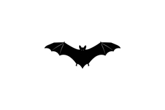Black bat with outstretched wings in a flat design style vec Product Image 1