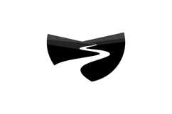 A winding road through abstract hills in a minimal design st Product Image 1