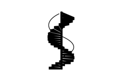 Spiraling staircase design in minimal style with geometric e Product Image 1