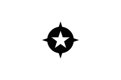 Compass design featuring a central star with directional poi Product Image 1