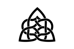 Intricate knot design featuring overlapping loops in a minim Product Image 1