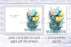 Mother&#039;s Day Card, Watercolor Floral Printable Card, c1 Product Image 3