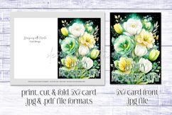 Mother&#039;s Day Card, Watercolor Floral Printable Card, c10 Product Image 3