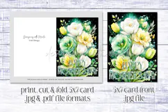 Mother's Day Card, Watercolor Floral Printable Card, c10 Product Image 3