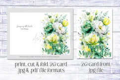 Mother's Day Card, Watercolor Floral Printable Card, c11 Product Image 2
