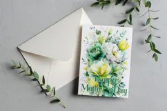 Mother's Day Card, Watercolor Floral Printable Card, c11 Product Image 3