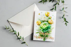 Mother's Day Card, Watercolor Floral Printable Card, c12 Product Image 3