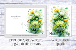 Mother&#039;s Day Card, Watercolor Floral Printable Card, c13 Product Image 2