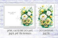 Mother&#039;s Day Card, Watercolor Floral Printable Card, c14 Product Image 2