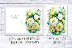 Mother's Day Card, Watercolor Floral Printable Card, c14 Product Image 2