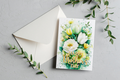 Mother&#039;s Day Card, Watercolor Floral Printable Card, c14 Product Image 3