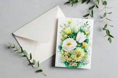 Mother's Day Card, Watercolor Floral Printable Card, c14 Product Image 3
