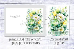 Mother's Day Card, Watercolor Floral Printable Card, c15 Product Image 2