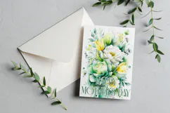 Mother's Day Card, Watercolor Floral Printable Card, c15 Product Image 3