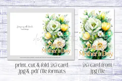 Mother's Day Card, Watercolor Floral Printable Card, c16 Product Image 2